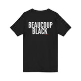 BEAUCOUP BLACK - WHITE UNISEX V-NECK T-SHIRT