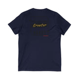 REACH FOR SOMETHING BLACK GOLD V-NECK T-SHIRTS