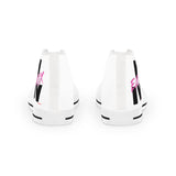 V EAUX IV - BLACK W/ PINK EAUX HI TOP SNEAKERS - WHITE SOLE