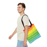 BLACK MAGIC RAINBOW WHITE  TOTE BAG