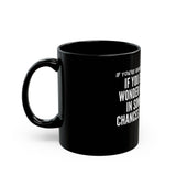 WHERE YOU FIT CERAMIC MUG - BLACK 110Z, 150Z