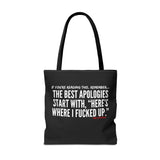 BEST APOLOGIES TOTE BAG