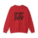 COUNT IT ALL JOY-RBG UNISEX SWEATSHIRTS