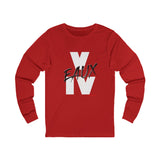 V EAUX IV - WHITE W/ BLACK EAUX UNISEX LONG SLEEVE T-SHIRT