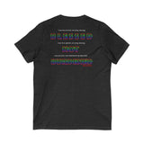 BLACK QUEER RAINBOW UNISEX V-NECK T-SHIRTS