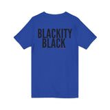 BLACKITY BLACK - BLACK UNISEX V-NECK T-SHIRT