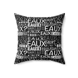EAUX WHITE THROW PILLOW