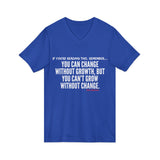 GROWTH AND CHANGE UNISEX V-NECK T-SHIRTS