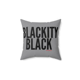 BLACKITY BLACK - BLACK THROW PILLOW
