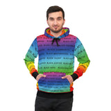 BLACK MAGIC RAINBOW BLACK AOP PULLOVER HOODIE