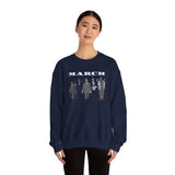 MARCH - WHITE UNISEX SWEAT SHIRT