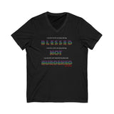 BLACK MAN RAINBOW UNISEX V-NECK T-SHIRTS