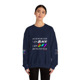 BLACK GAY FUP WHITE UNISEX SWEATSHIRTS