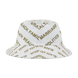 BLACK MAGIC - GOLD LETTERS AOP BUCKET HAT