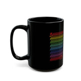 BIIIIIITCH RAINBOW CERAMIC BLACK MUG 11OZ,15OZ
