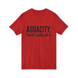 Audacity_Black UNISEX V-NECK T-SHIRT