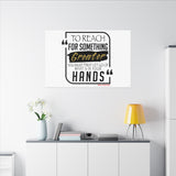 REACH FOR SOMETHING BLACK GOLD CANVAS ART