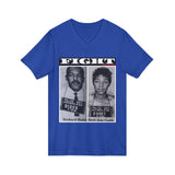 FIGHT - WHITE UNISEX V-NECK T-SHIRT
