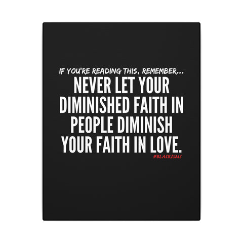DIMINISHED FAITH CANVAS ART