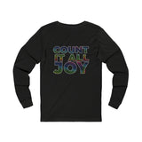COUNT IT ALL JOY  UNISEX LONG SLEEVE T-SHIRTS