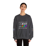 BLACK GAY FUP WHITE UNISEX SWEATSHIRTS