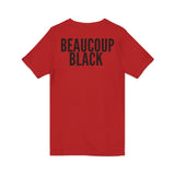 BEAUCOUP BLACK - BLACK UNISEX V-NECK T-SHIRT