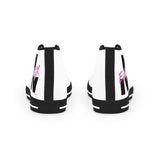 V EAUX IV - BLACK W/ PINK EAUX HI TOP SNEAKERS - WHITE SOLE