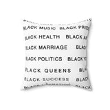 BLACK MAGIC - BLACK LETTERS THROW PILLOW
