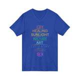 MEANING OF PRIDE UNISEX V-NECK T-SHIRTS