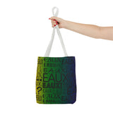 EAUX - BLACK ON MARDI GRAS TOTE BAG