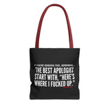 BEST APOLOGIES TOTE BAG