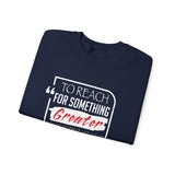 REACH FOR SOMETHING - WHITE RED UNISEX SWEAT SHIRT