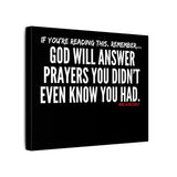 GOD WILL ANSWER CANVAS ART