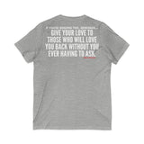GIVE YOUR LOVE UNISEX V-NECK T-SHIRTS