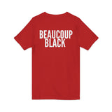BEAUCOUP BLACK - WHITE UNISEX V-NECK T-SHIRT