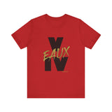 V EAUX IV - BLACK W/ GOLD EAUX UNISEX SHORT SLEEVE T-SHIRT