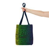 EAUX - BLACK ON MARDI GRAS TOTE BAG