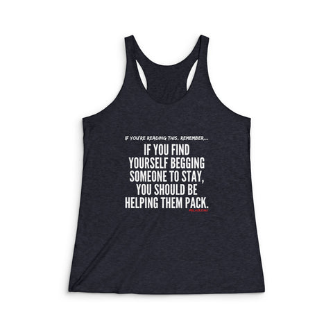HELP THEM PACK RACERBACK TANK TOP