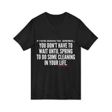 SPRING CLEANING UNISEX V-NECK T-SHIRT