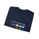 BLACK GAY FUP WHITE UNISEX SWEATSHIRTS