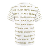 BLACK MAGIC - GOLD LETTERS AOP UNISEX T-SHIRT