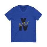 V EAUX IV- BLACK W/ GOLD EAUX UNISEX V- NECK T-SHIRT