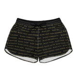 BLACK MAGIC - BLACK GOLD WOMEN'S CASUAL SHORTS