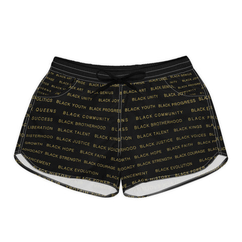 BLACK MAGIC - BLACK GOLD WOMEN'S CASUAL SHORTS