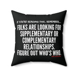 FIGURE OUT THROW PILLOW