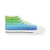 BLACK MAGIC RAINBOW WHITE HI TOP SNEAKERS WHITE SOLE
