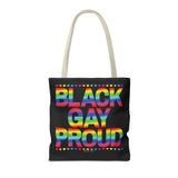 BLACK GAY PROUD TOTE BAG