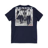 RESIST-WHITE UNISEX V-NECK T-SHIRT