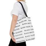 BLACK MAGIC - BLACK LETTERS TOTE BAG