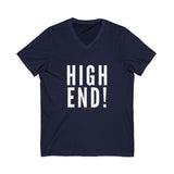 HIGH END WHITE UNISEX V-NECK T-SHIRTS